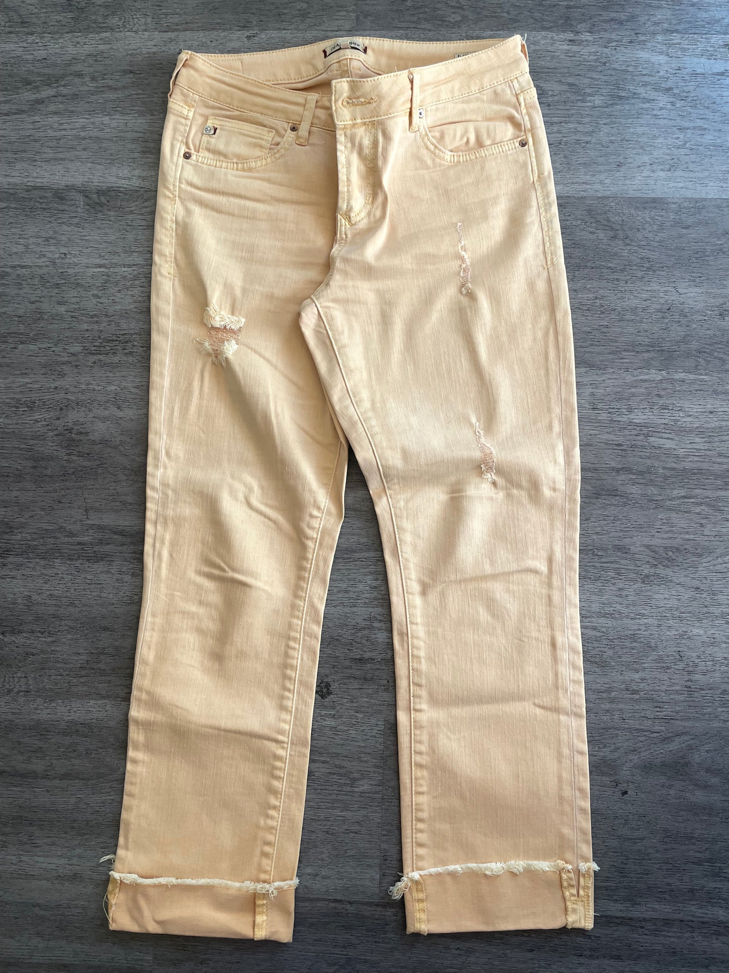 28 Dear John Yellow Playback Cuffed - Cropped Straight