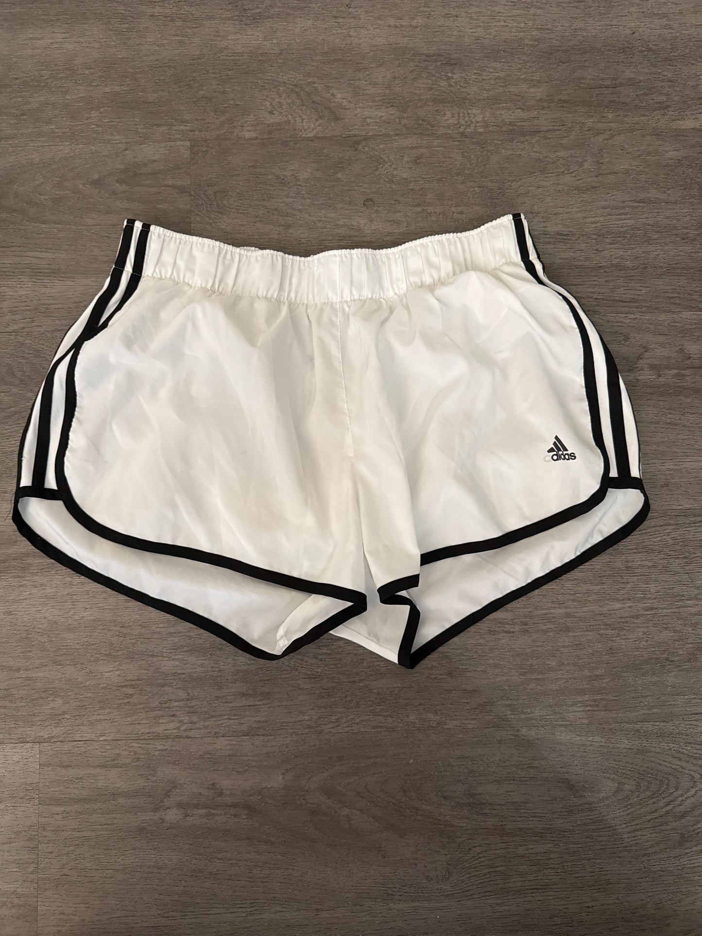 XL Adidas White and Black Shorts