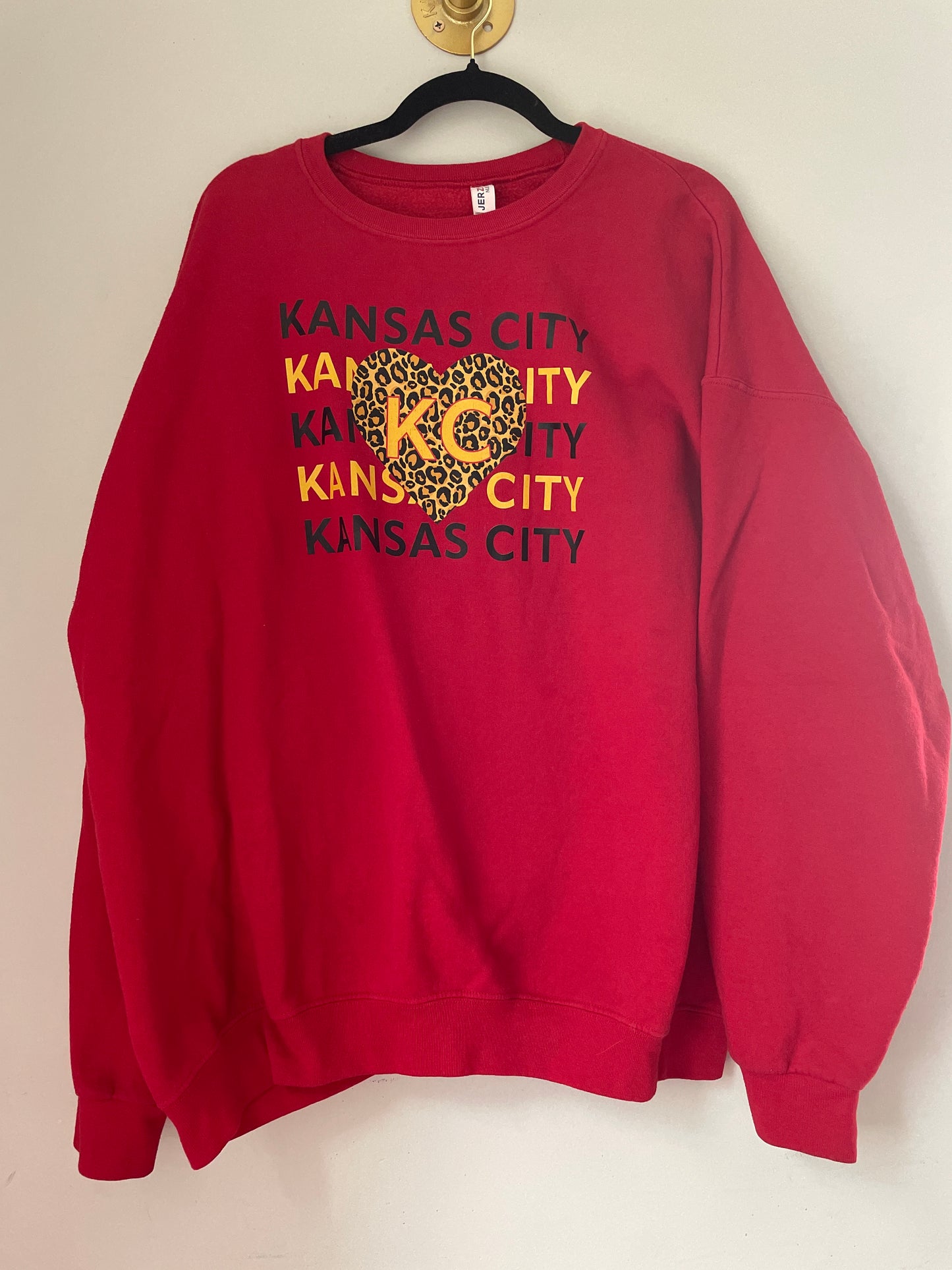 2XL KC Cheetah Heart Sweatshirt