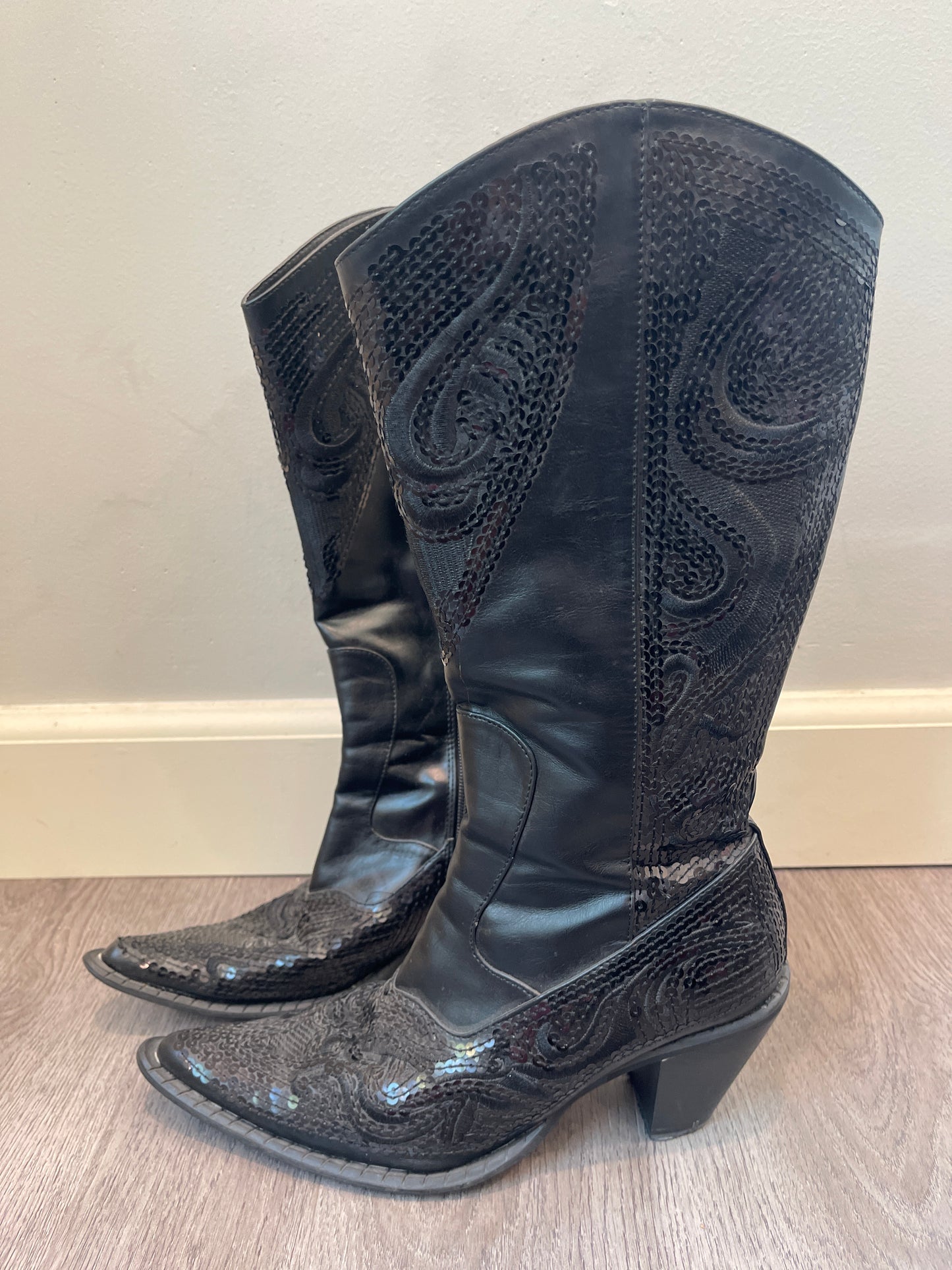 7 Helen’s Heart Bling Heeled Boots