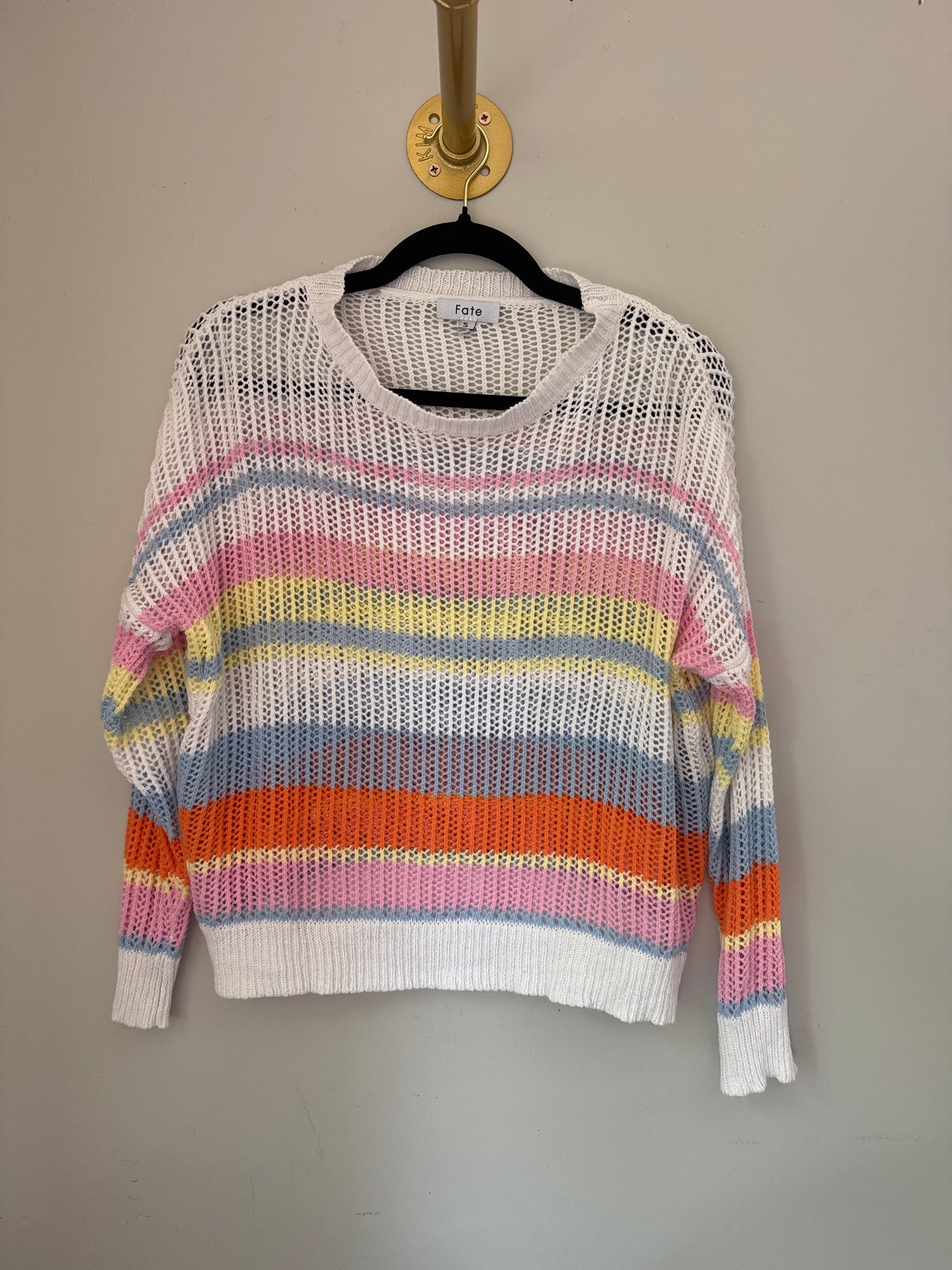 S Fate Striped Knit Sweater