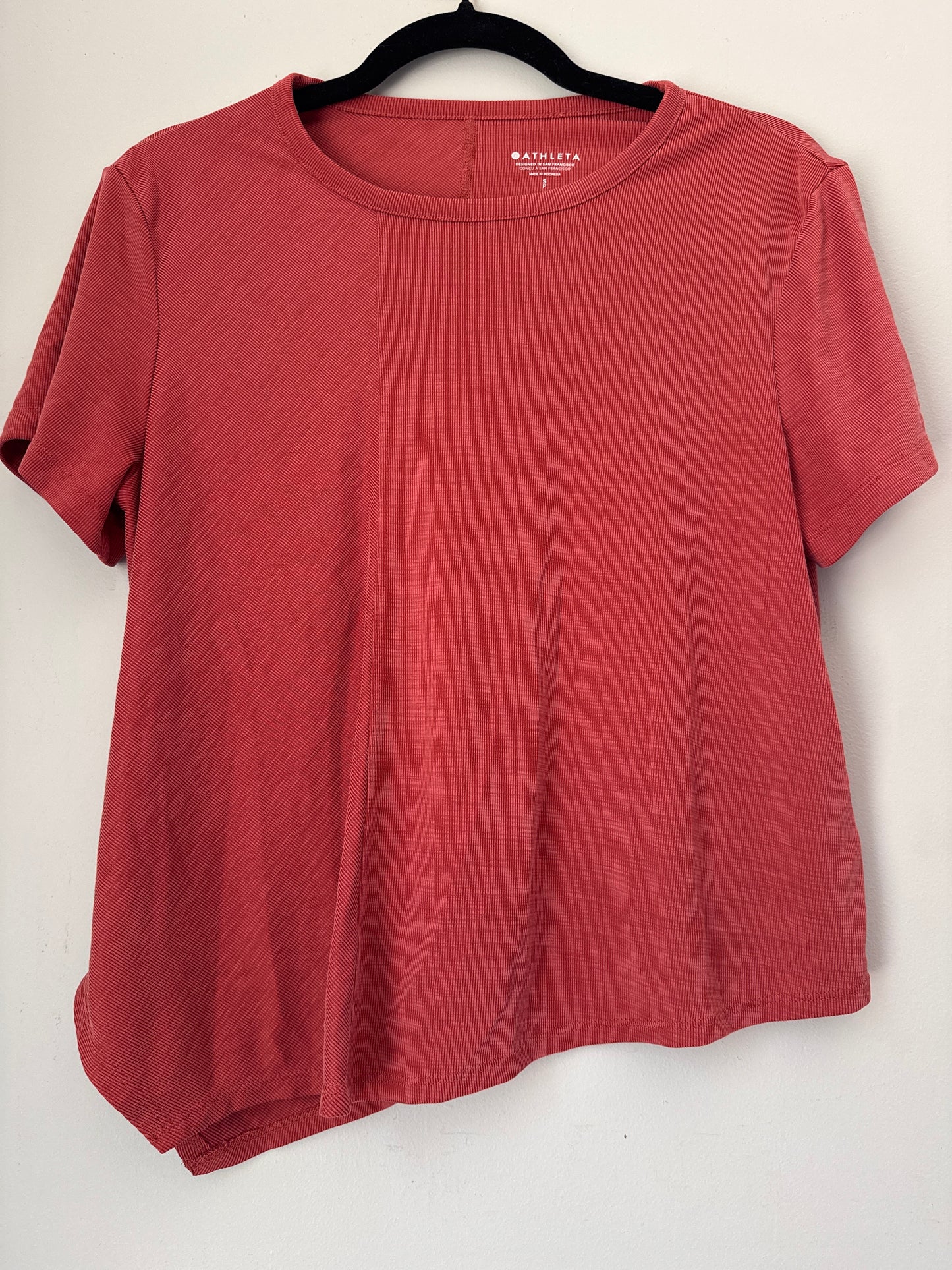 S Athleta Russet Brown Crop Tee