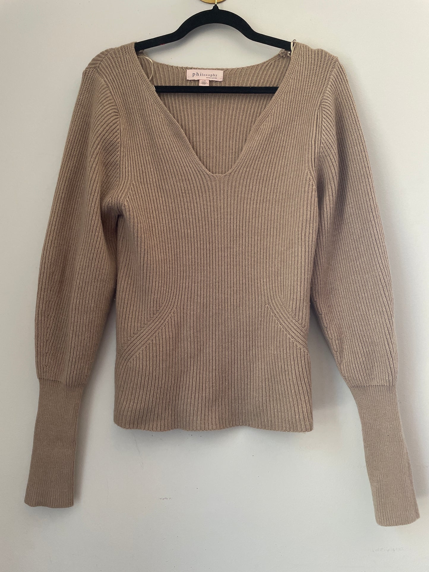 L Philosophy Brown Knit Sweater