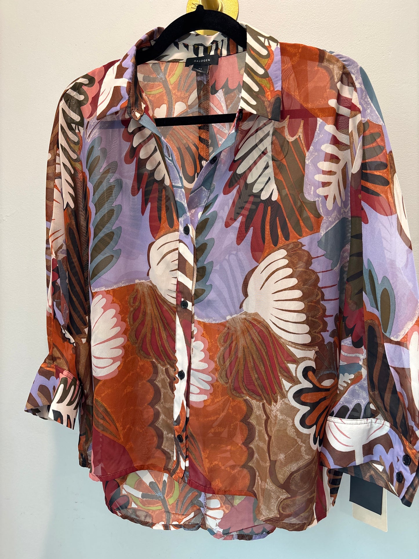 NEW XS Halogen Button Up and Wide Pants