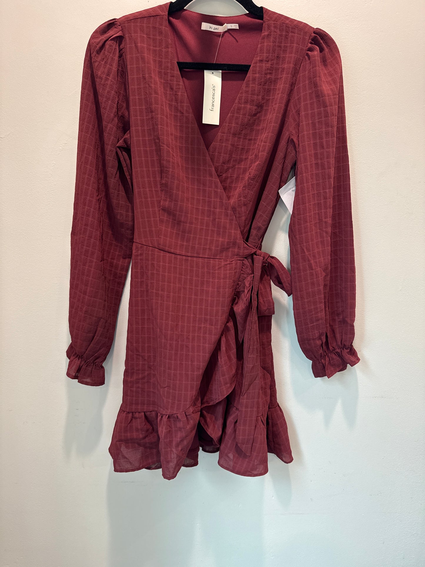 S NWT Mi Ami Francesca’s Long Sleeve Maroon Dress