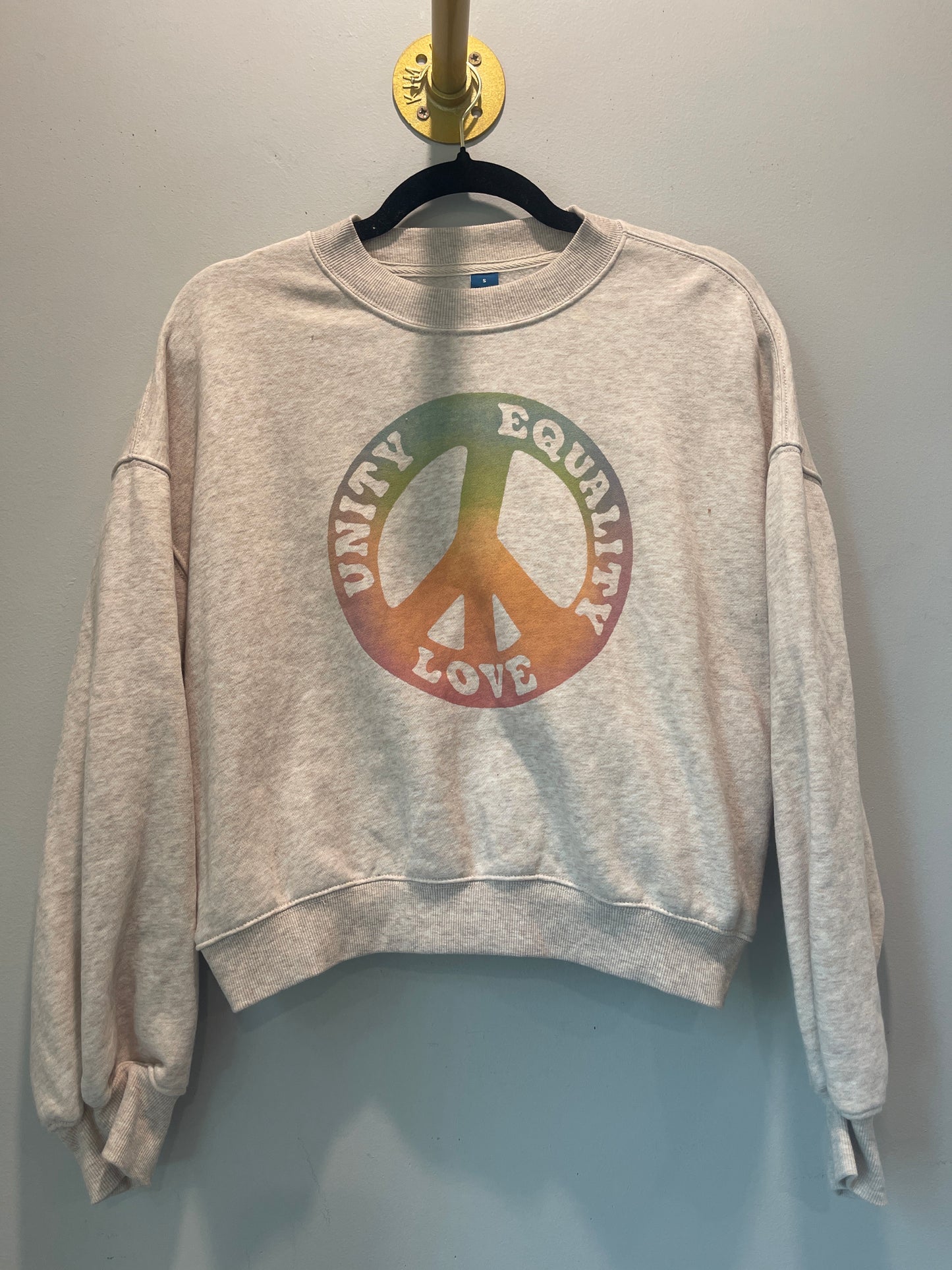 S Old Navy Unity Equality Love Cropped Crewneck