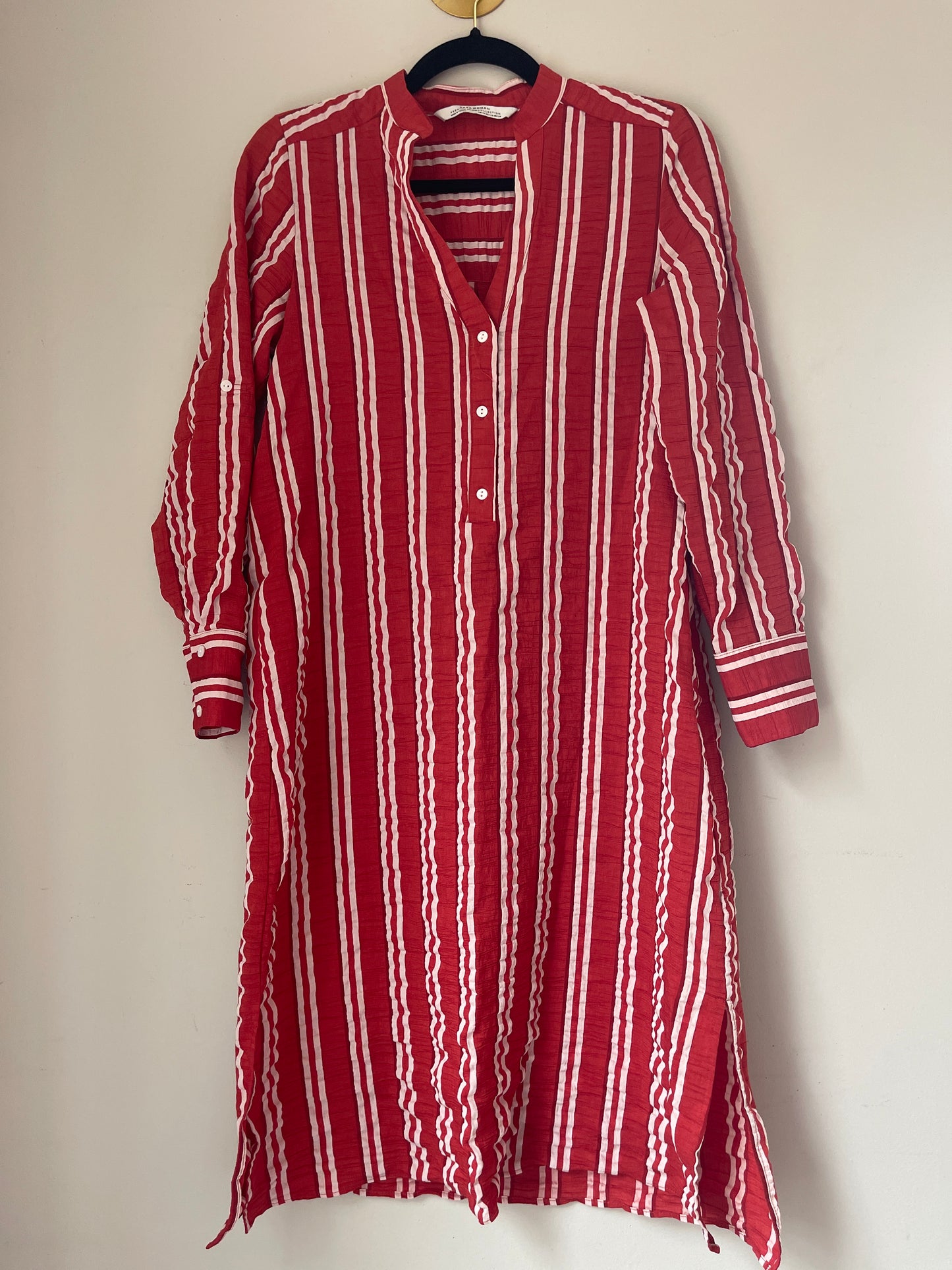 XS Zara Red White Stripe Dress