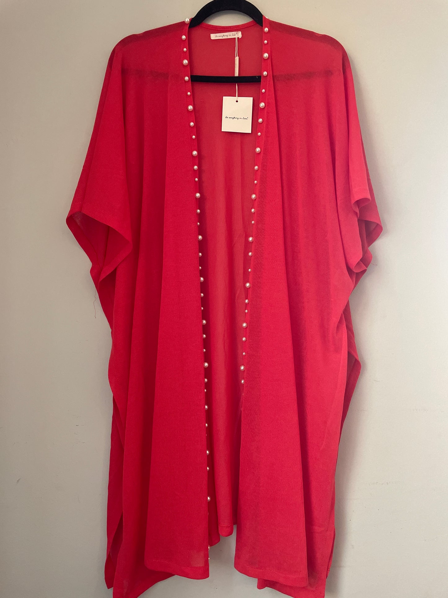 One Size NWT Coral + Pearl Kimono