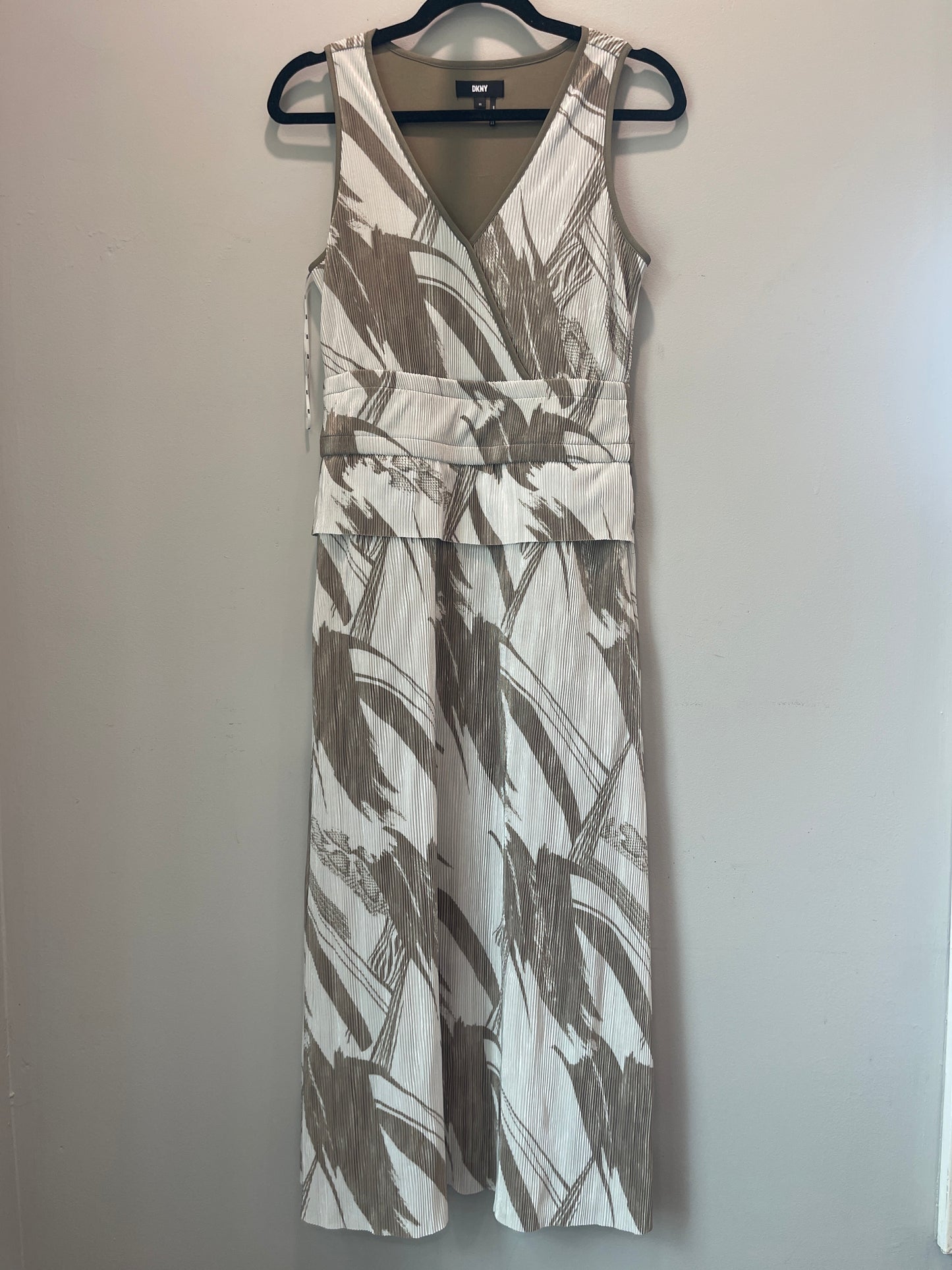 XS DKNY Ribbed Green Palm Maxi