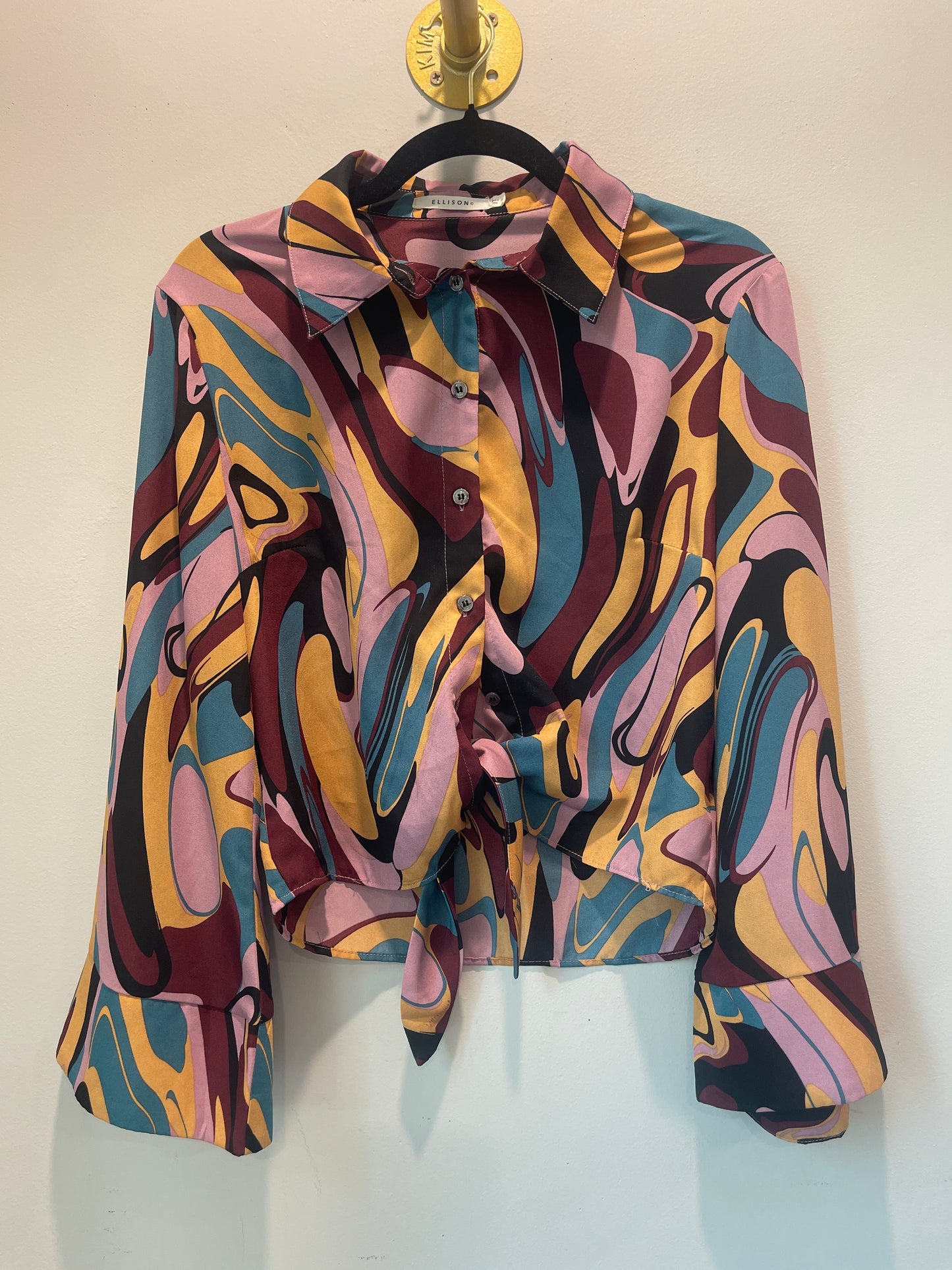 S Ellison Marble Tie Blouse