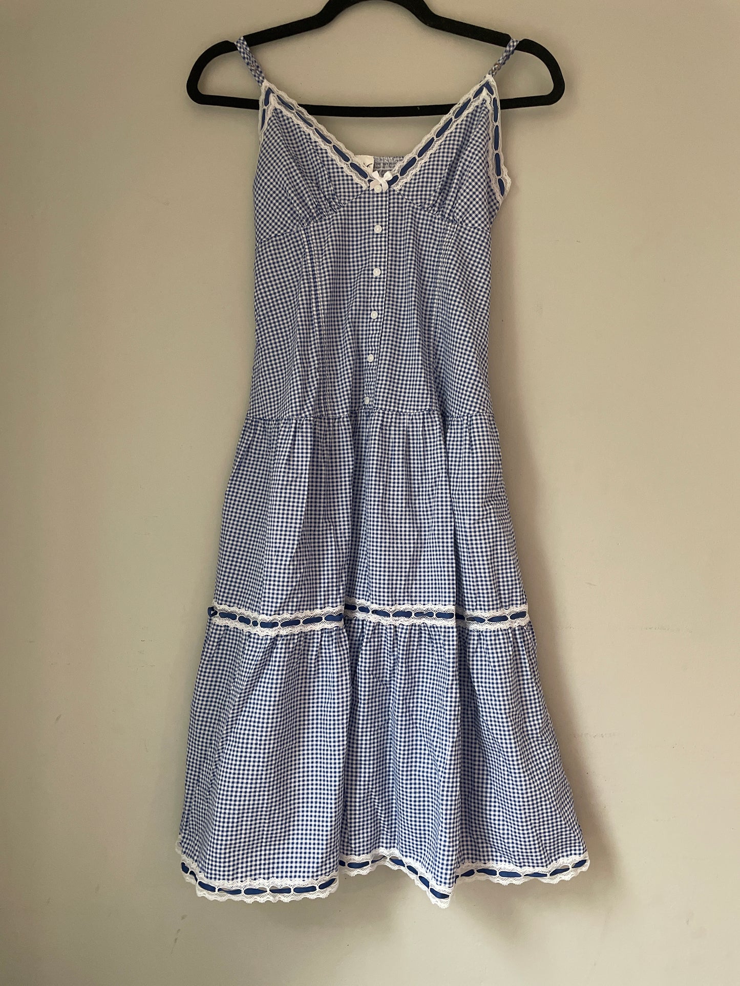 S Victorias Secret x Frankie’s Blue Gingham Dress