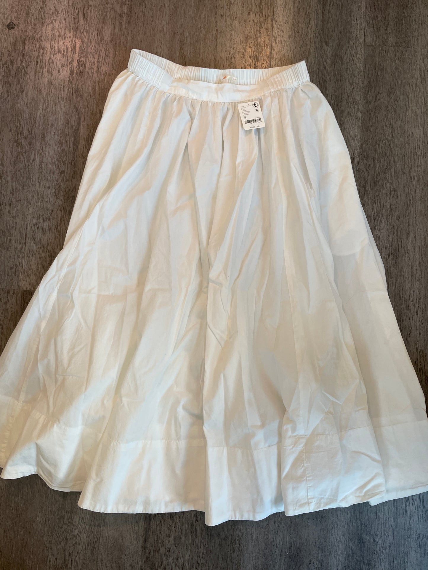 M NWT Free People Lowen White Midi Skirt