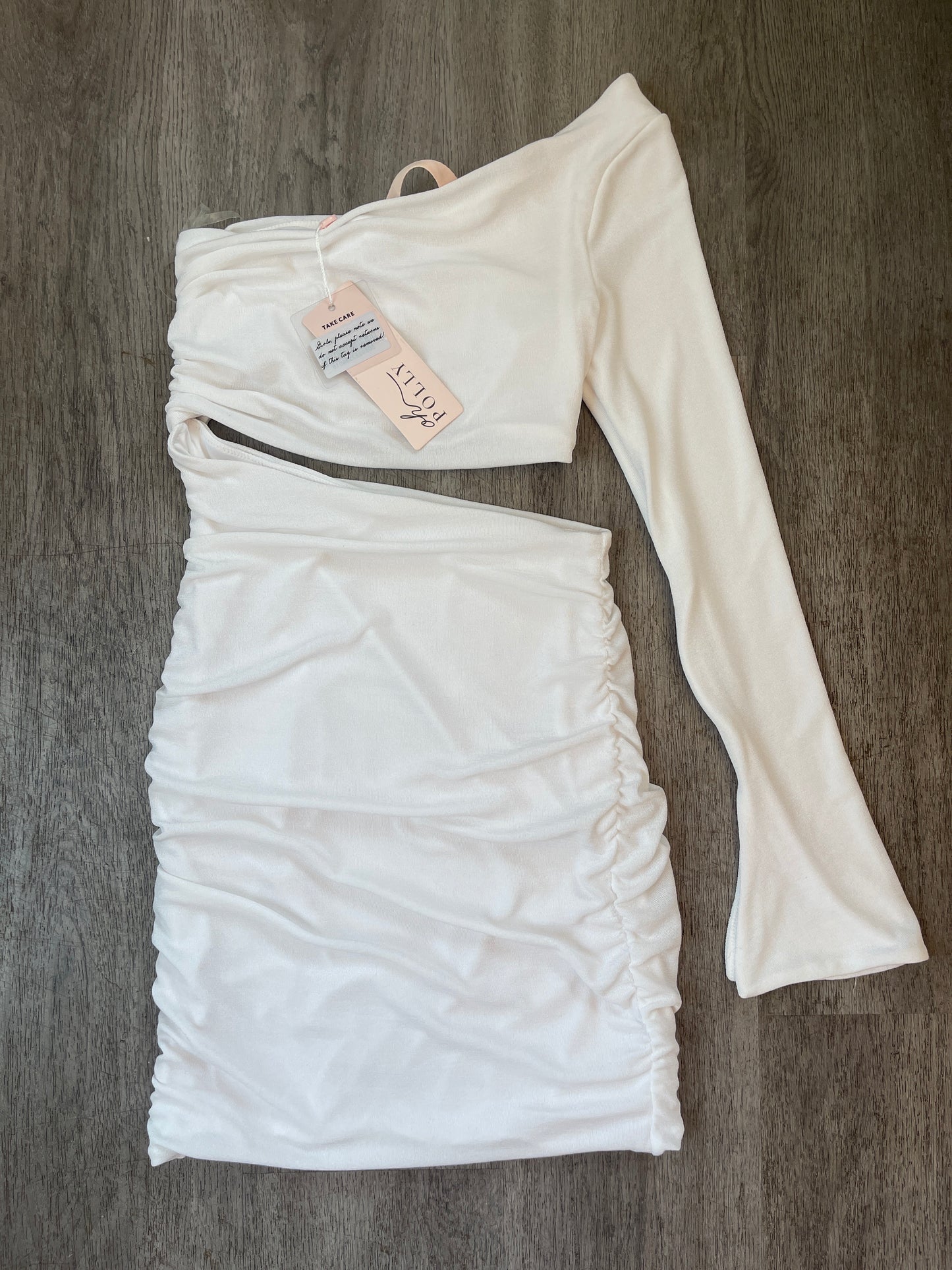 6 NWT Oh Polly White Asymmetrical Mini Dress