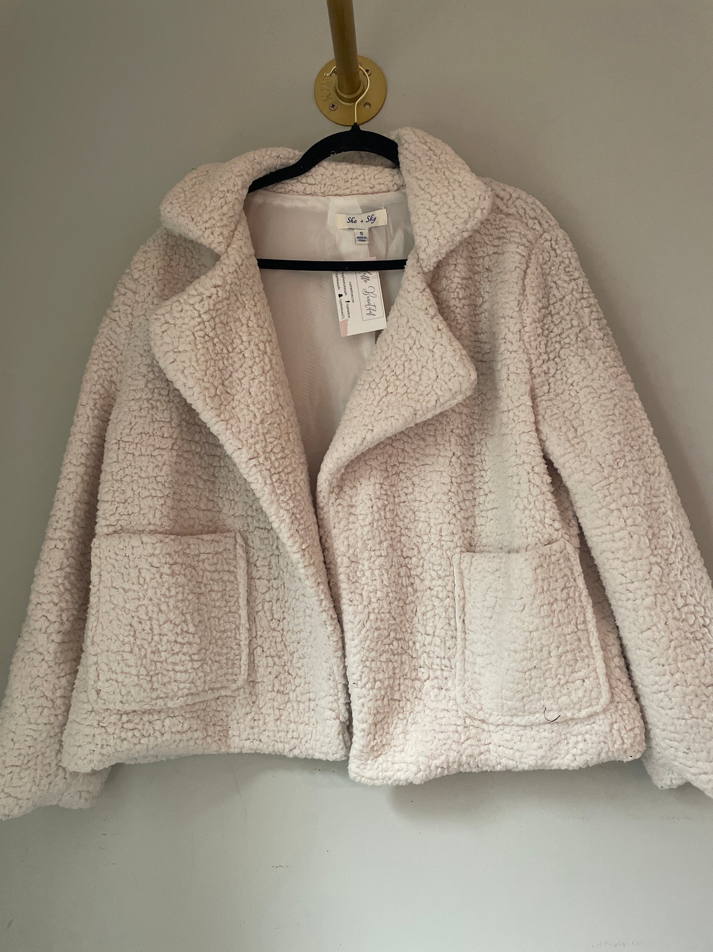 S NWT She + Sky Sherpa Jacket