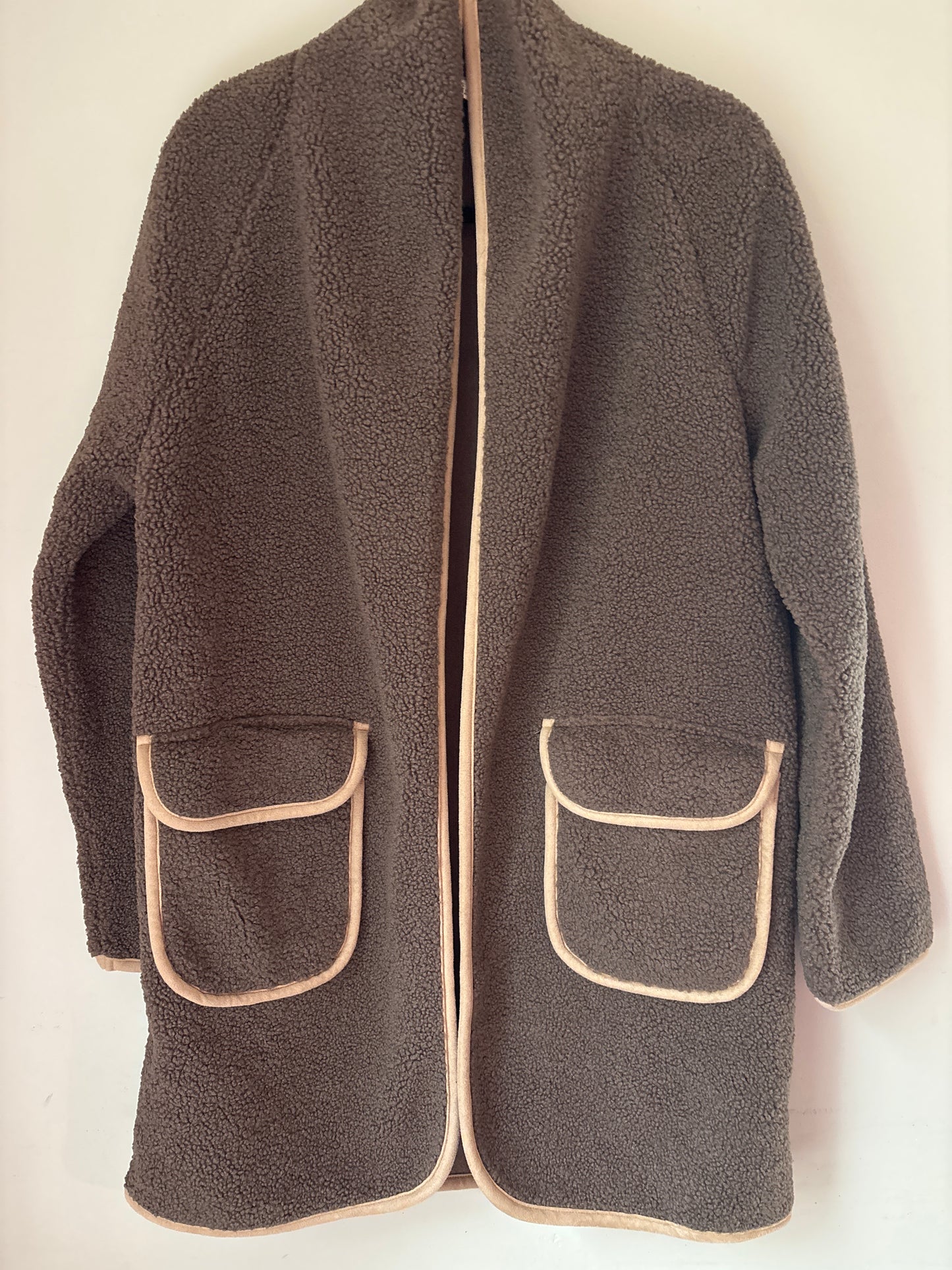 S Davi & Dani Brown Sherpa Long Jacket