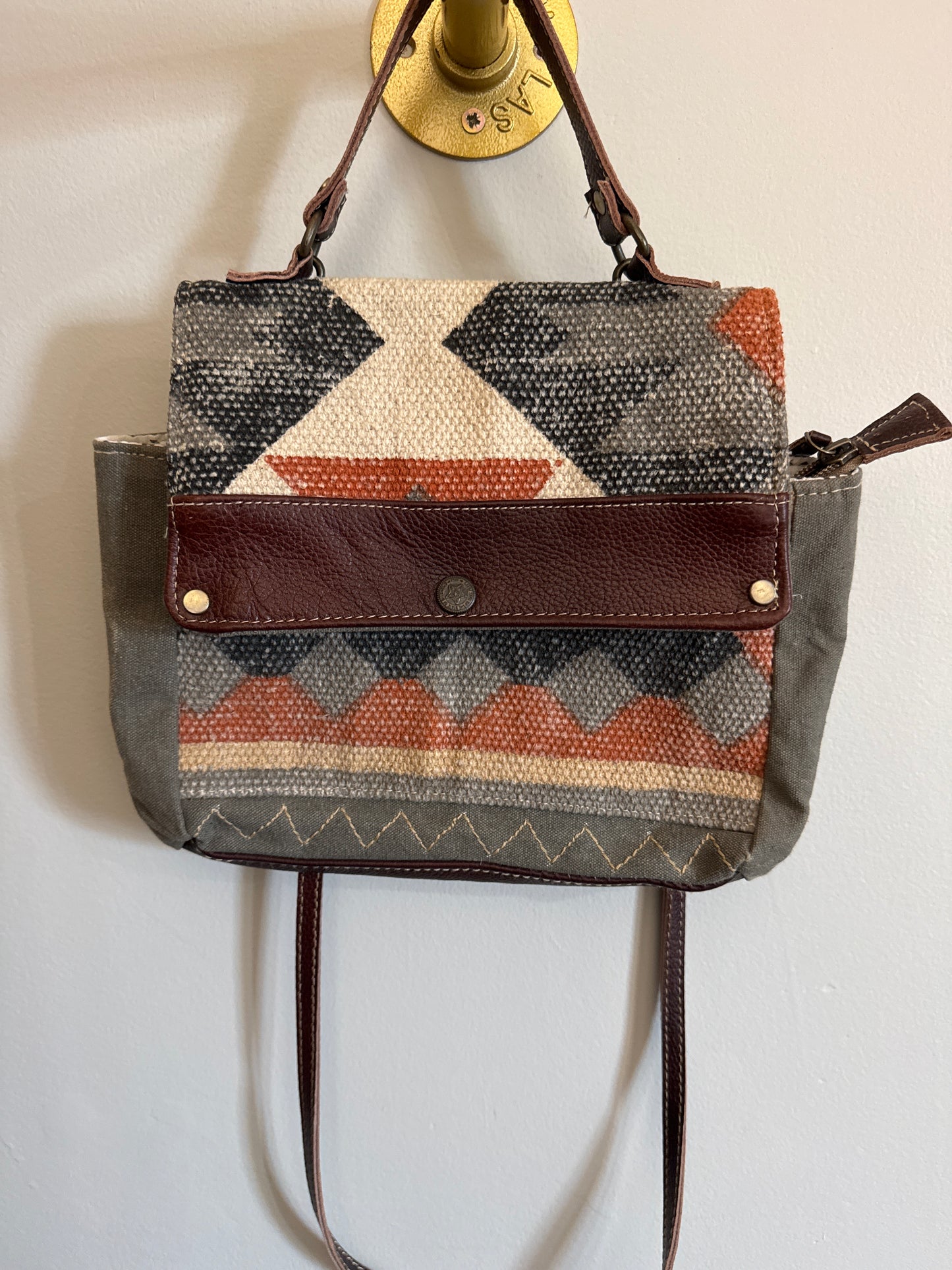 Myra Bag Geometric Canvas Crossbody