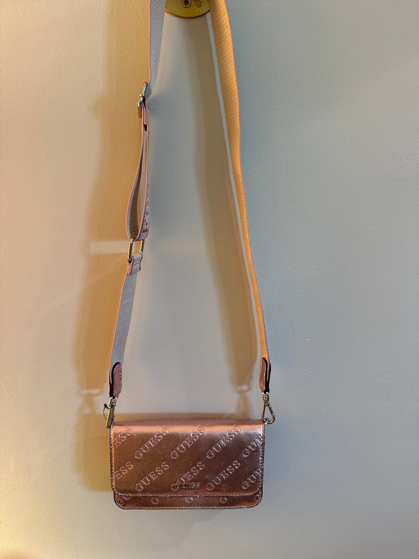 Guess Factory Utopia Metallic Pink Crossbody