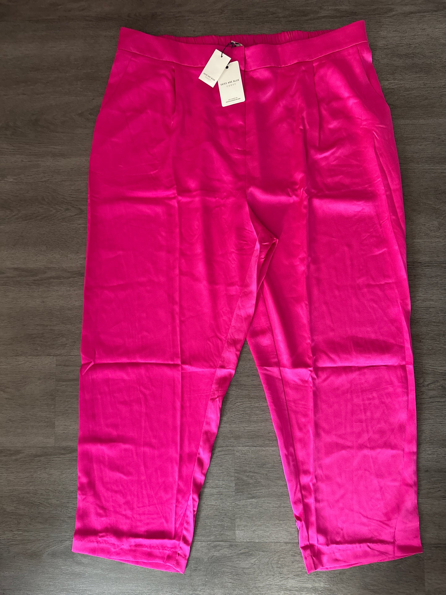 2X NWT Skies Are Blue Pink Polyester Pants