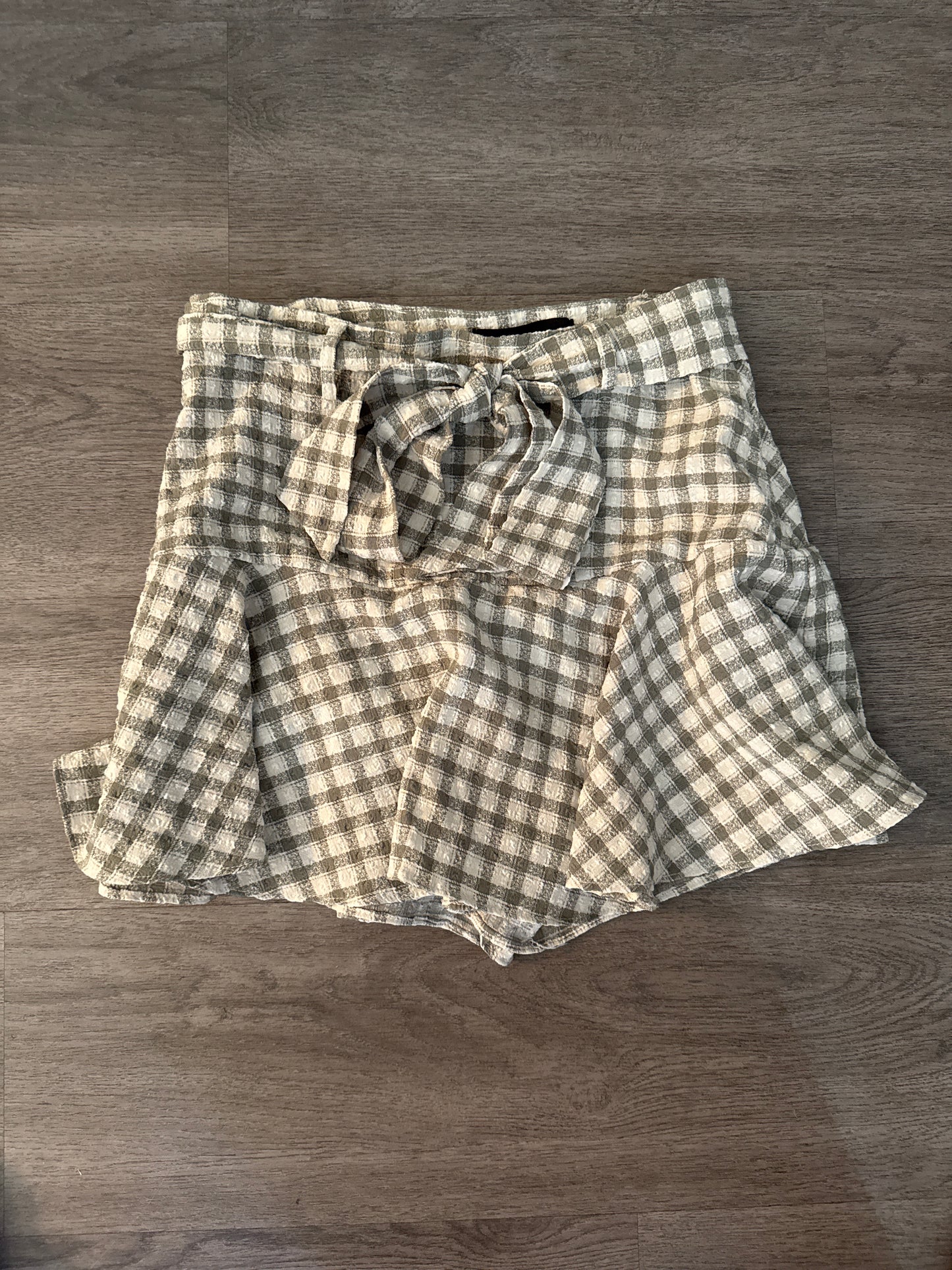 S Fab’rik Green Plaid Skort