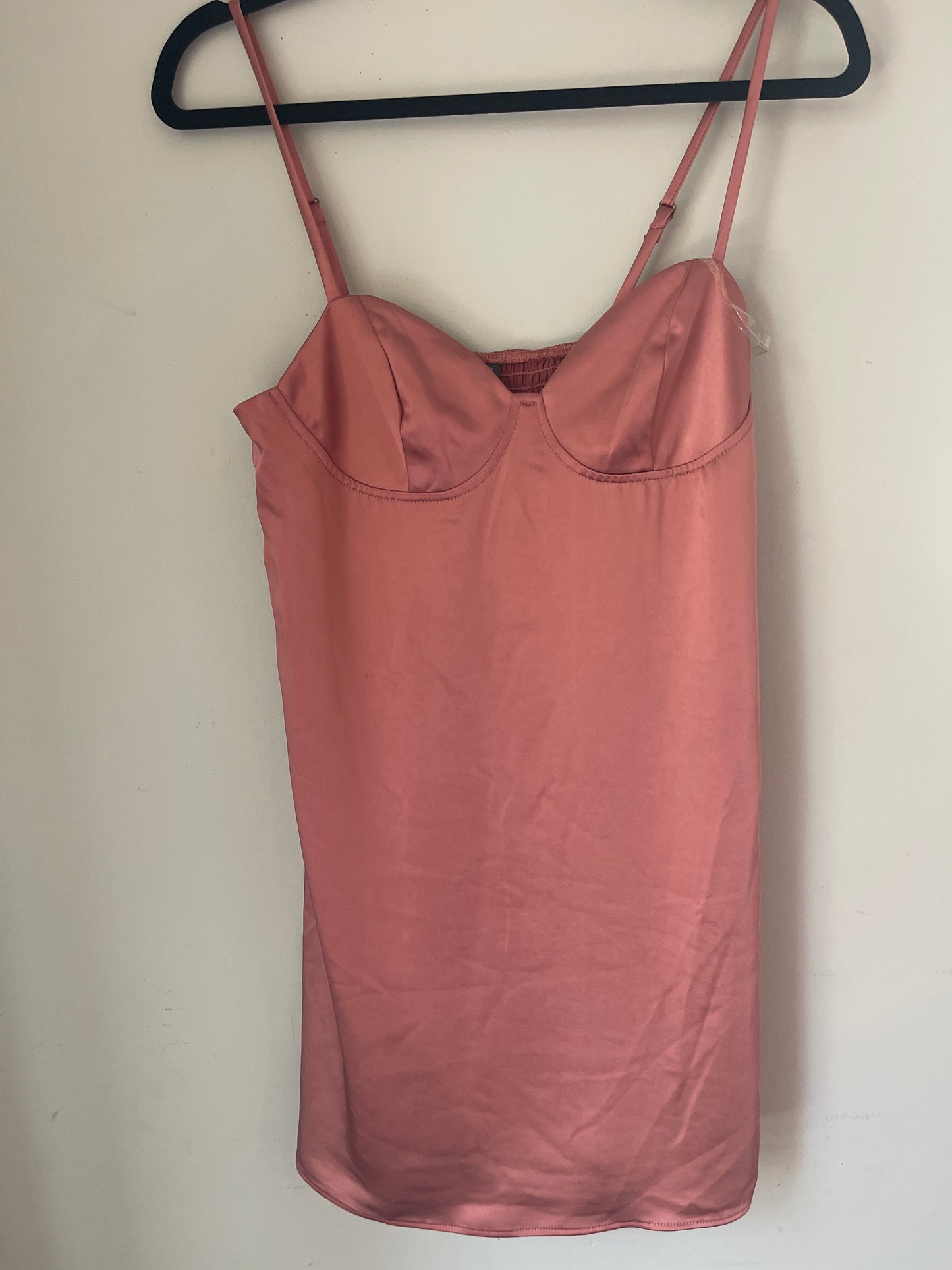 S NWT Wild Fable Dusty rose Satin Mini Dress