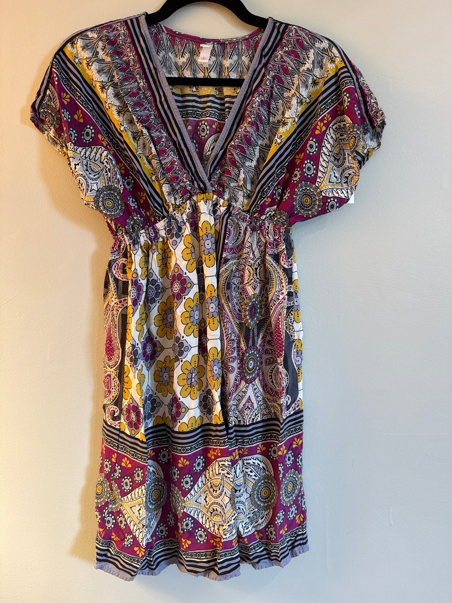 S Xhilaration Floral V neck Boho Dress