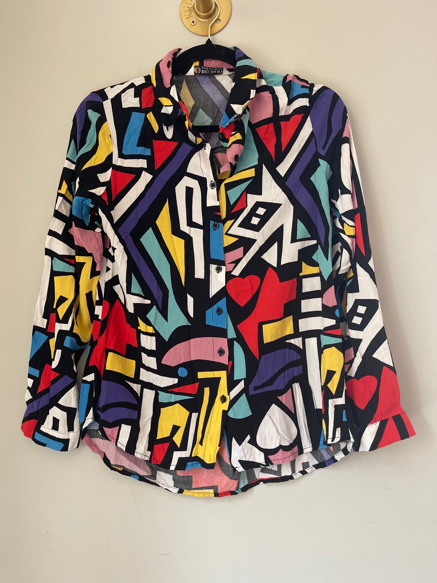 38/S Vintage Big Dart Geometric Button Down
