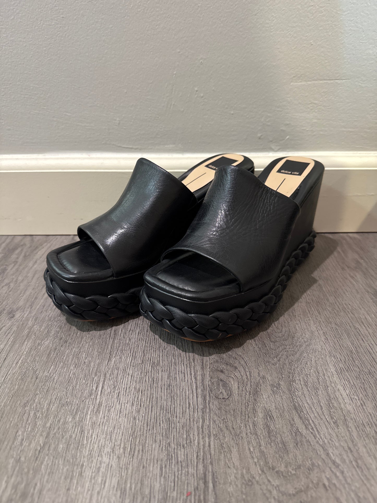 10 Dolce Vita Black Braided Mules