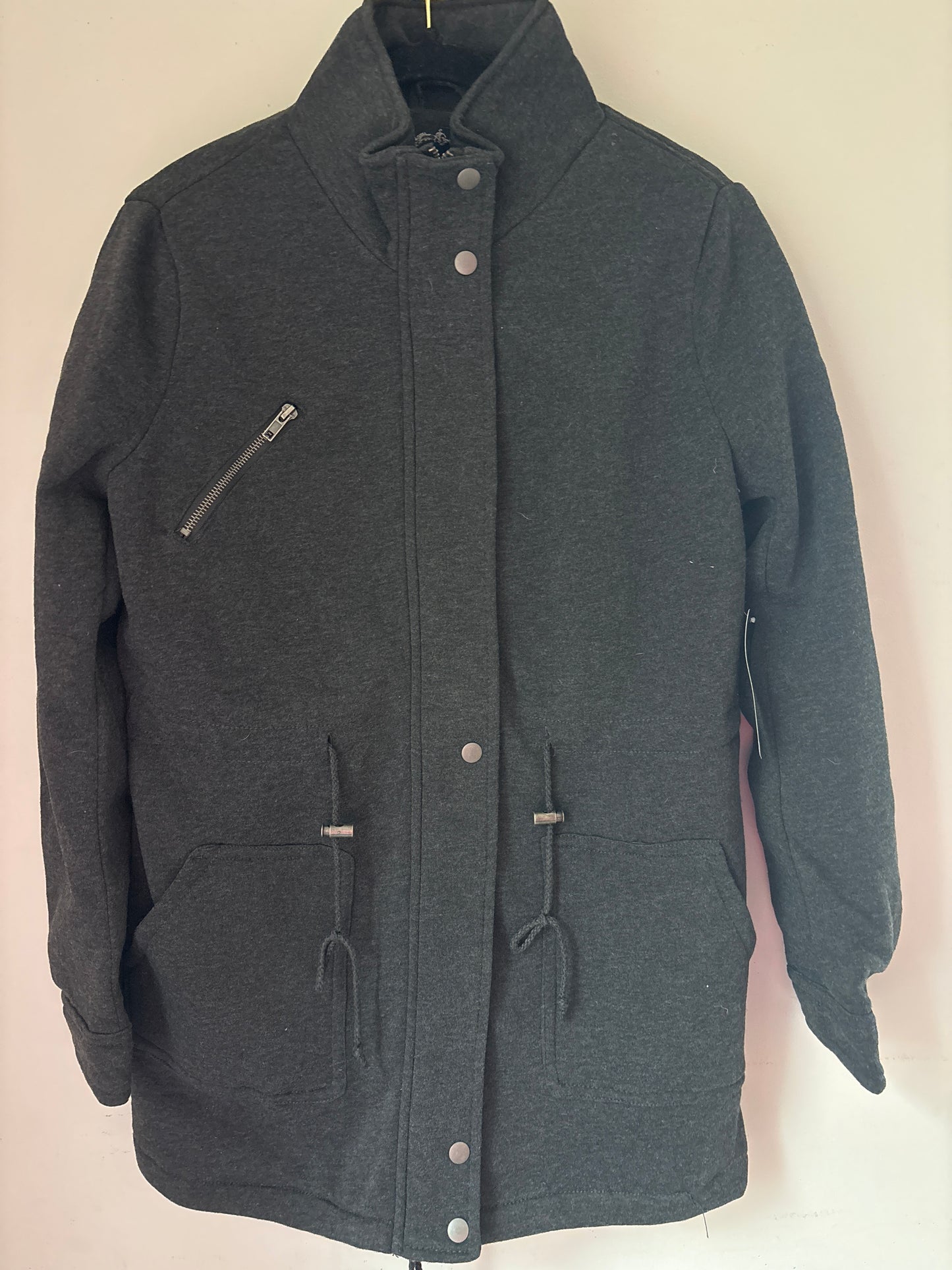 M New Gray Mid Length Coat