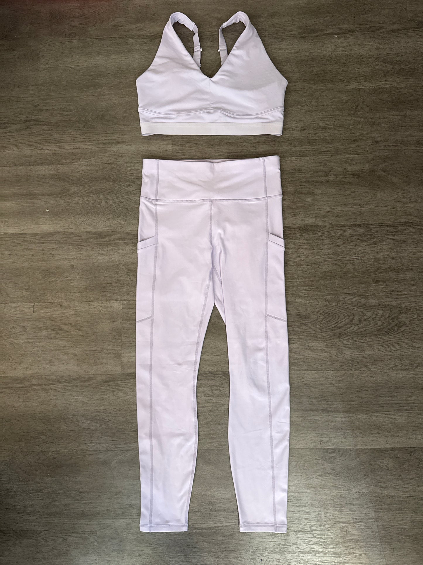 L Top M Bottoms Fabletics Lilac Set