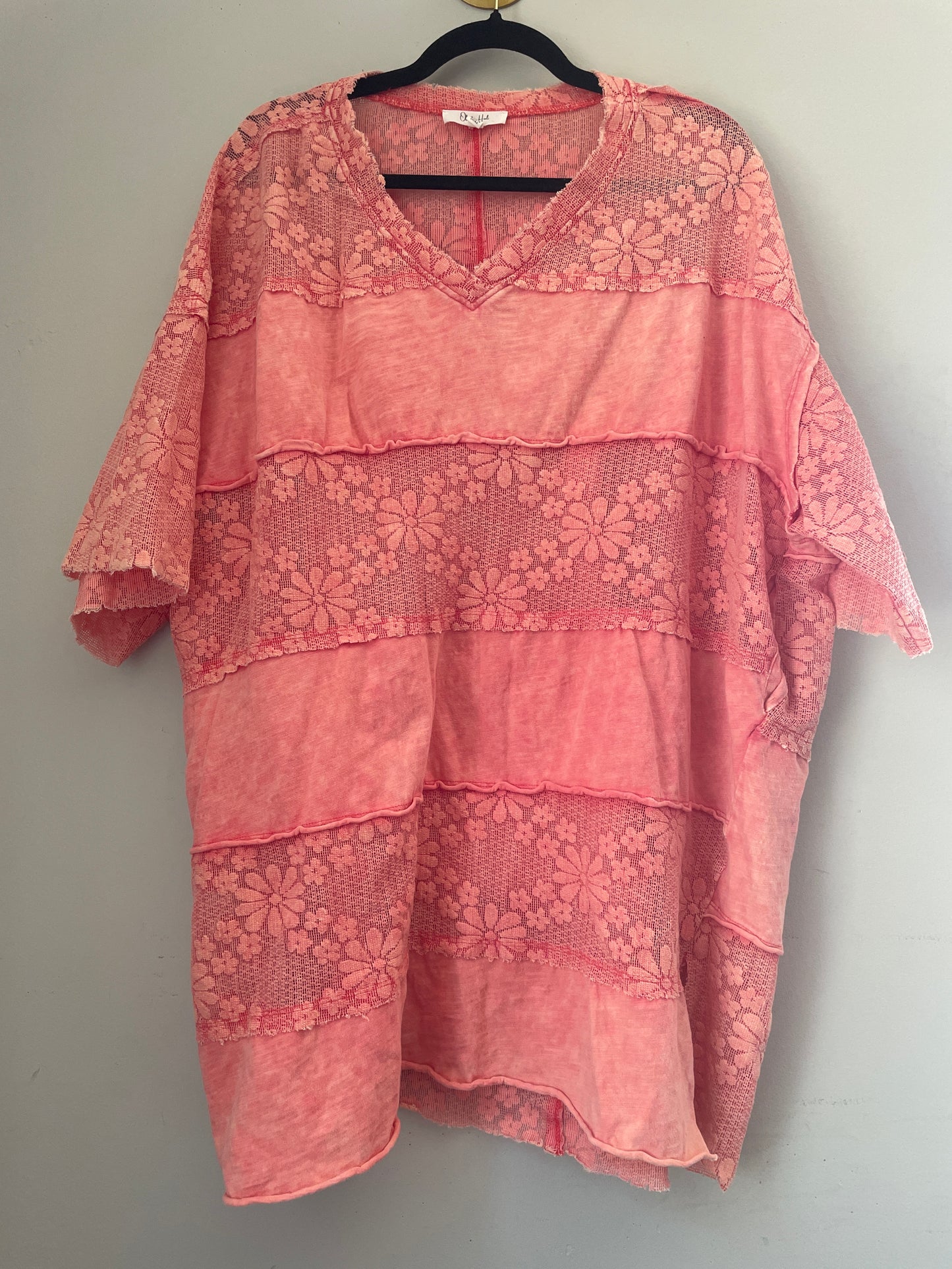 M Oli & Hali Coral Floral Oversized Top
