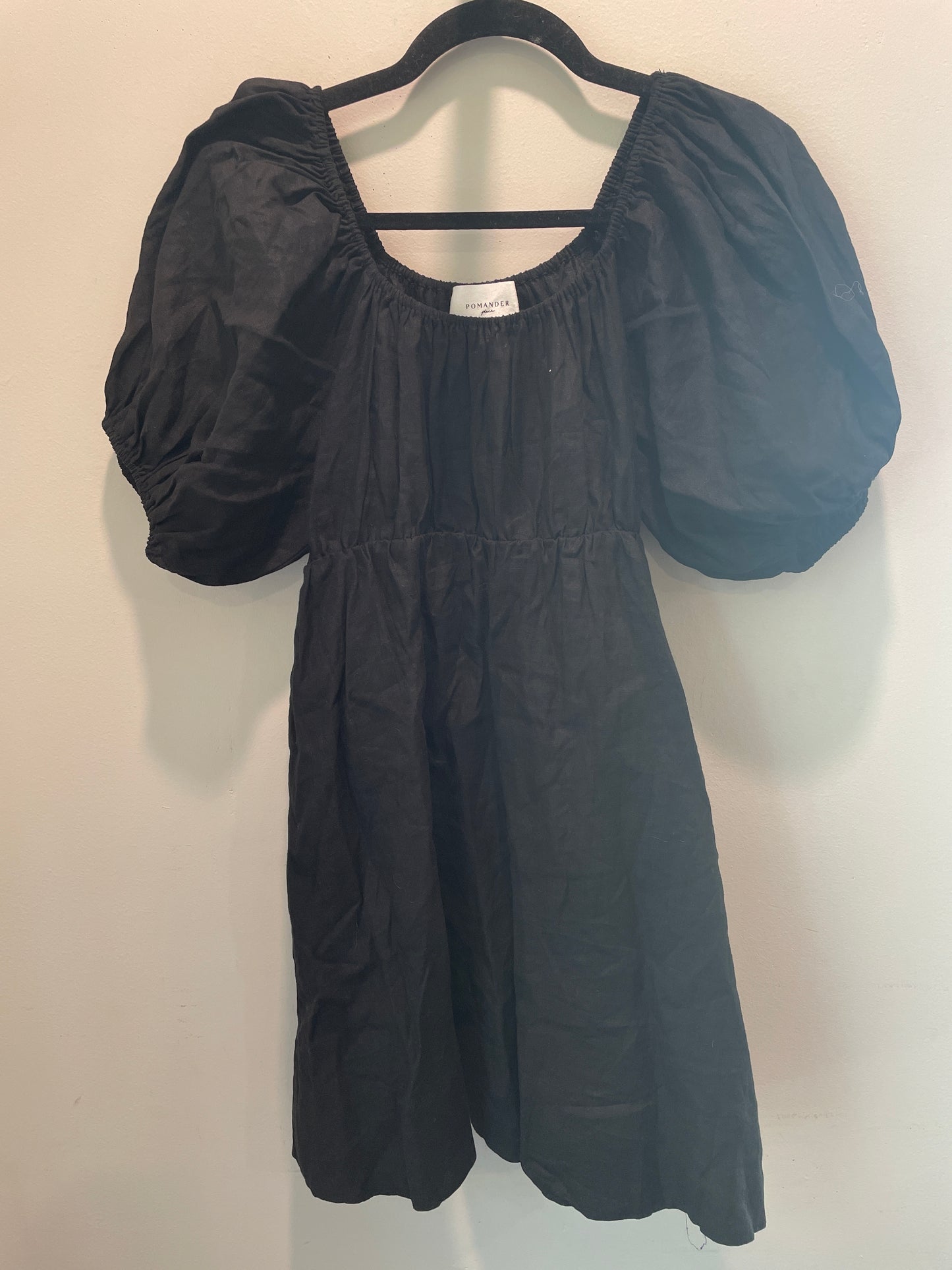 M Pomander Place Black Babydoll Dress