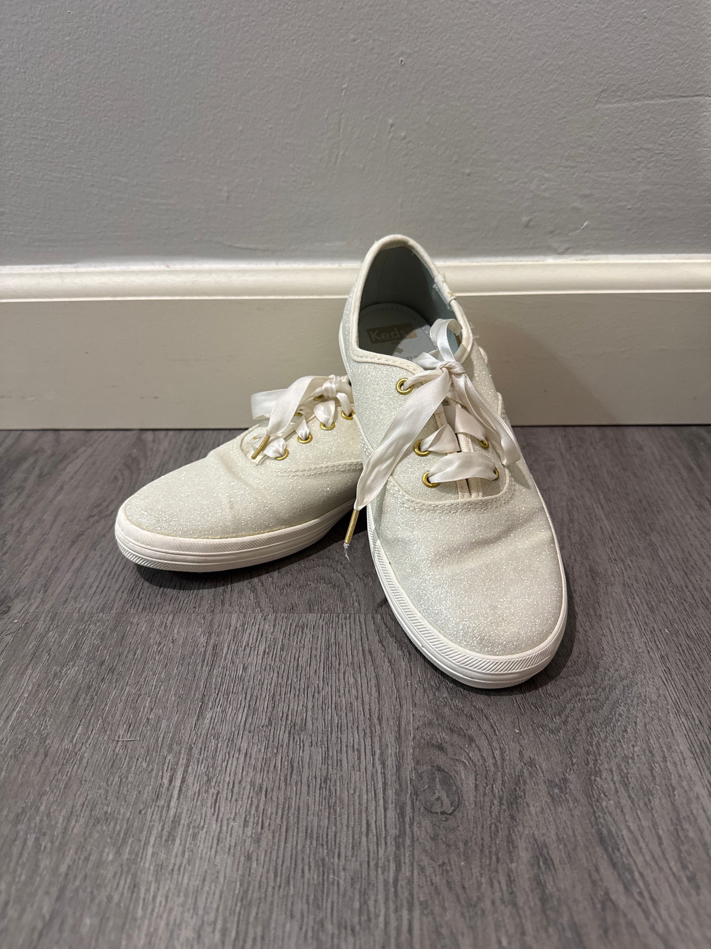 4 Keds x Kate Spade White Glitter Sneakers