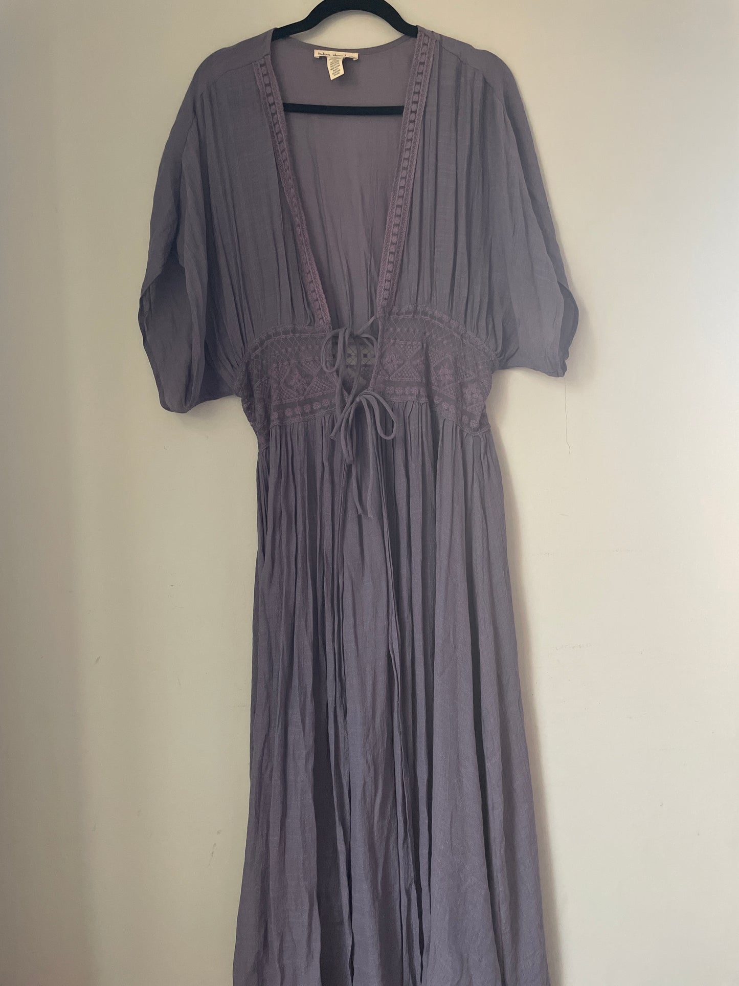 L Indigo Thread Purple Duster