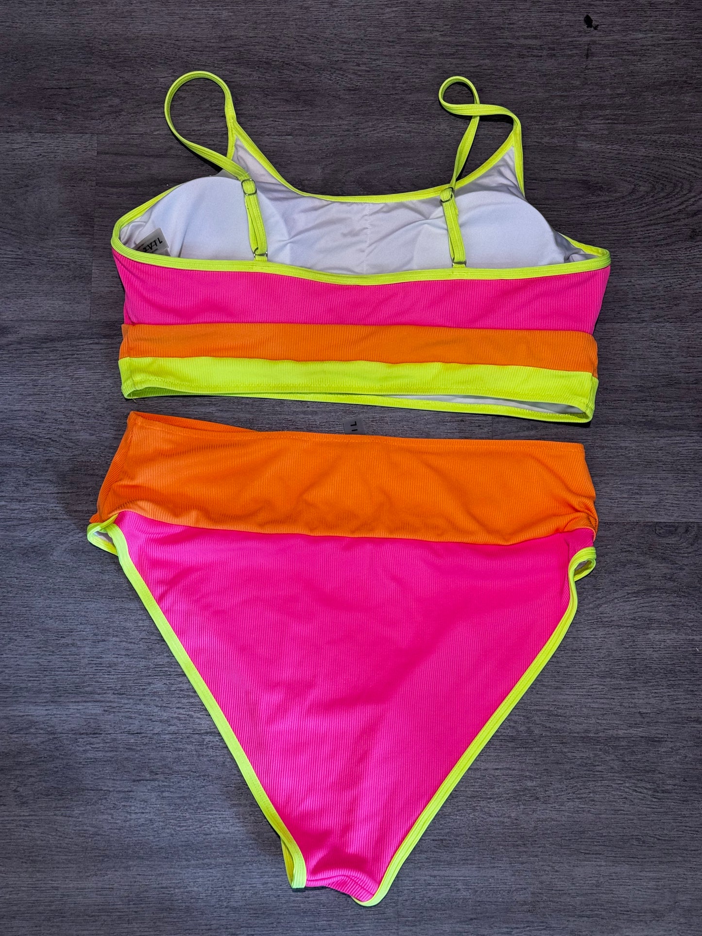 XXL NWT Popvil High-Waisted Ribbed Bikini set
