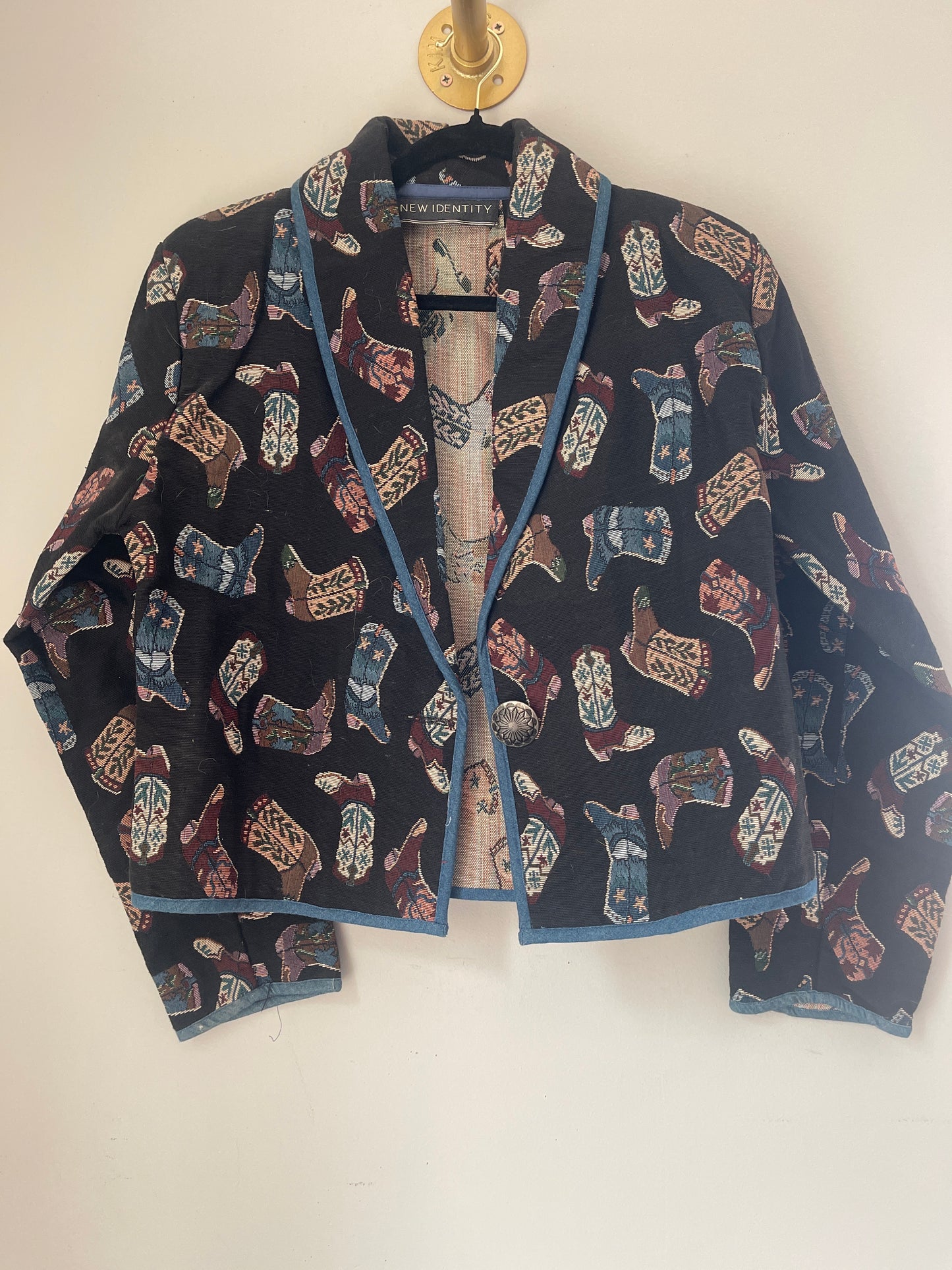 M Vintage New Identity Boots Cropped Jacket (shoulder pads)