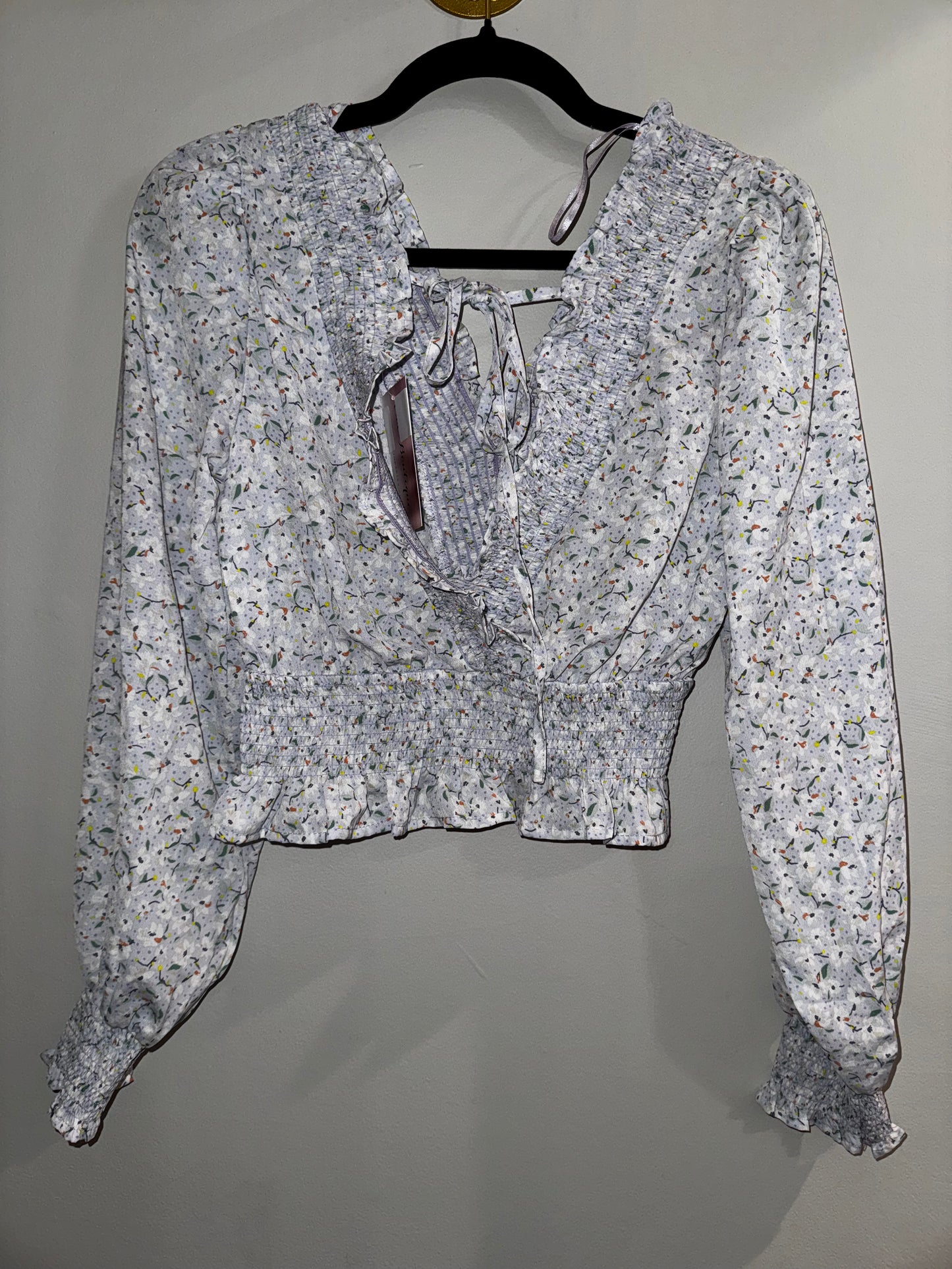L NWT Mine floral blouse