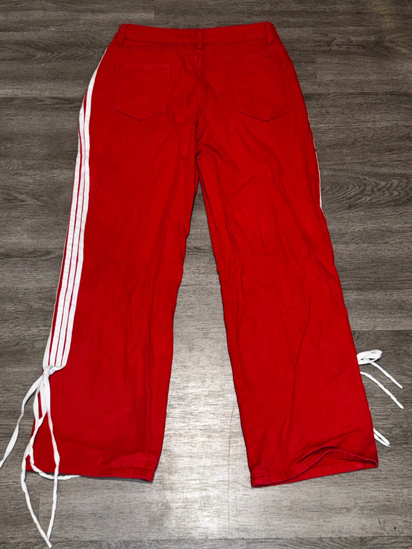 M Red/White Striped Demin