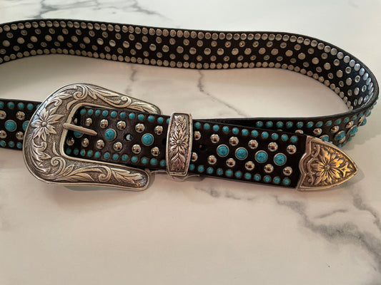 M Nocona Black + Turquoise Belt