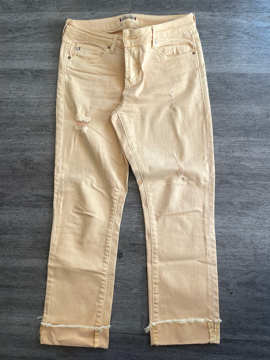 28 Dear John Yellow Playback Cuffed - Cropped Straight