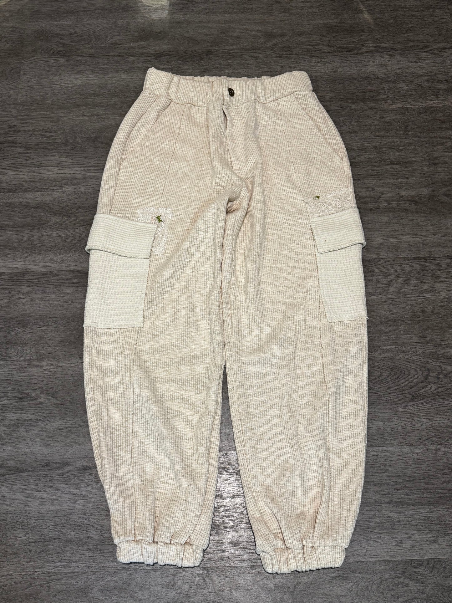 M POL Waffle Knit Slouchy Cargo Joggers
