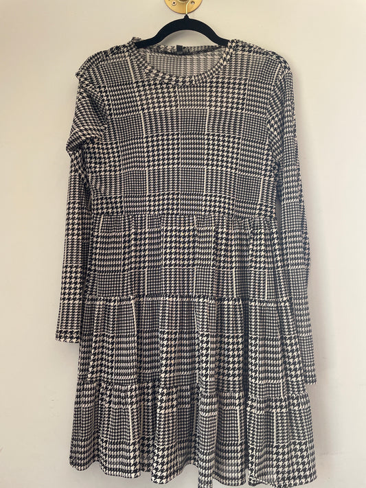 S Lily Rose Mesh Houndstooth Dress