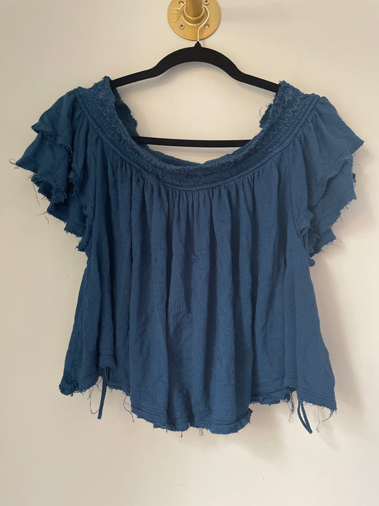 M Free People Santorini Off The Shoulder Cropped Top