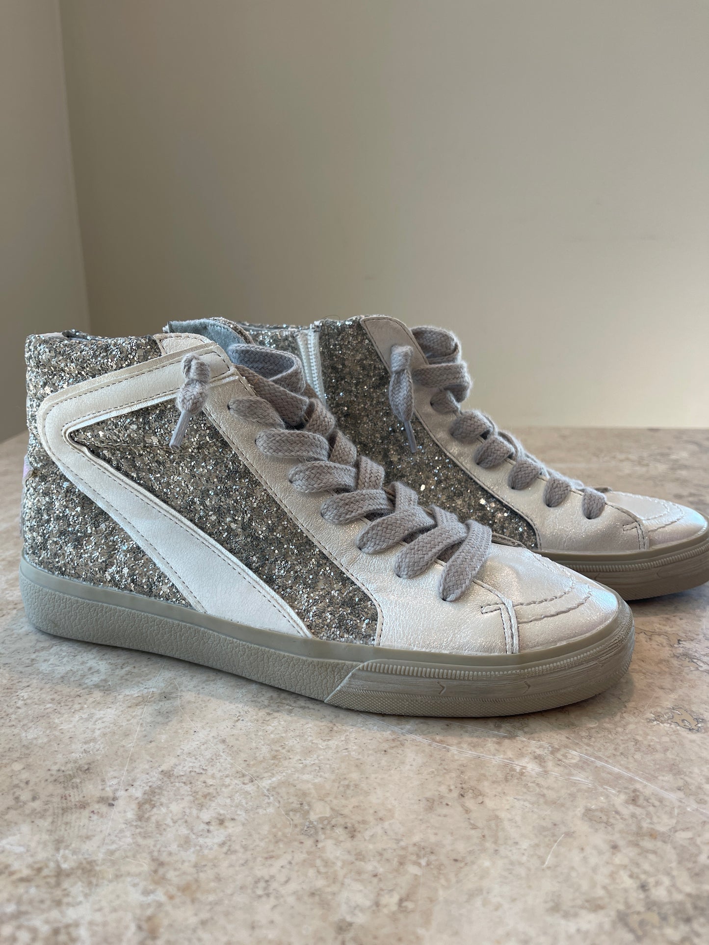 6.5 Shu Shop Rooney Pearl Glitter High Top