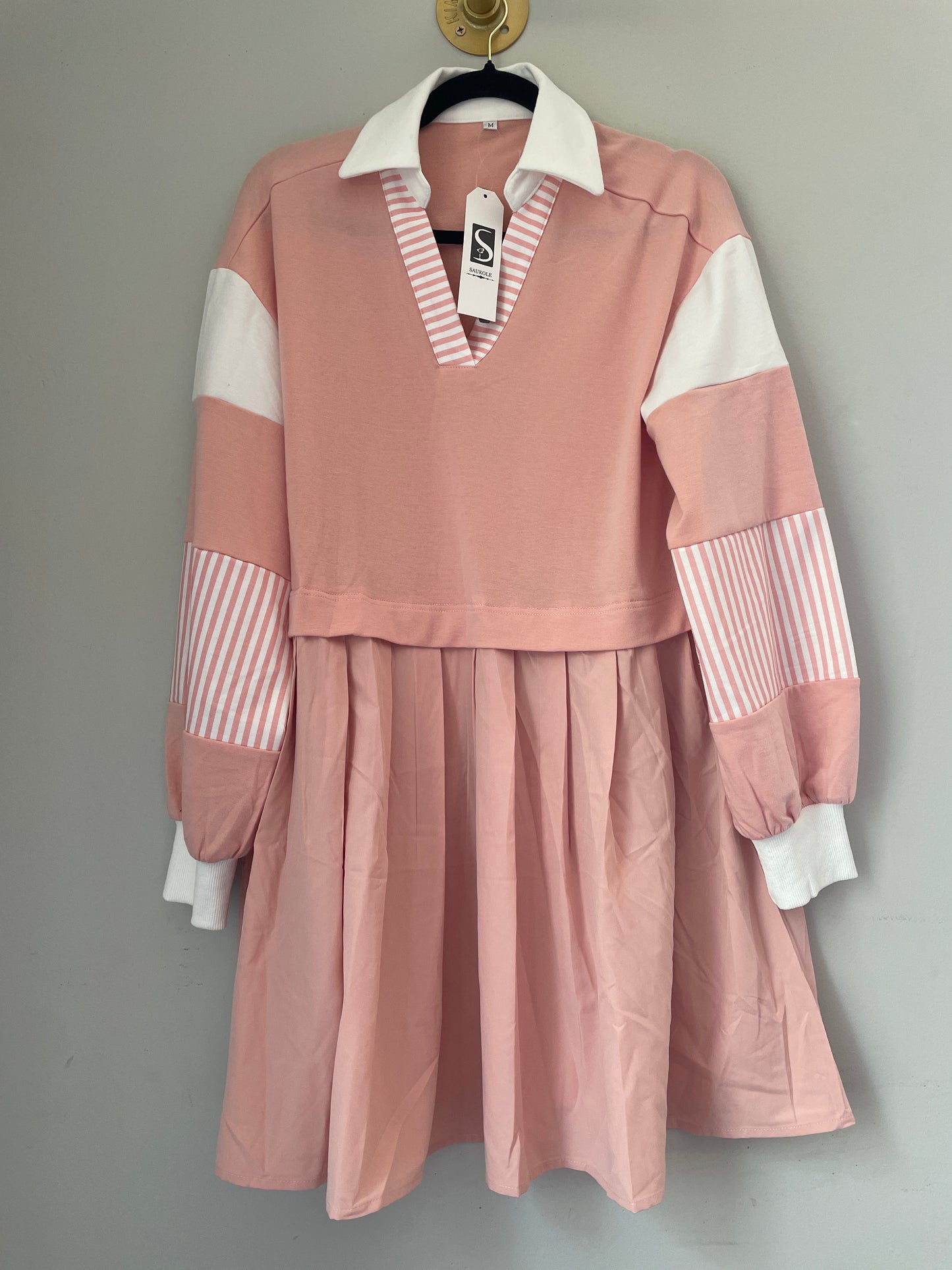 M NWT Pink Sweater + Tennis Skirt Dress