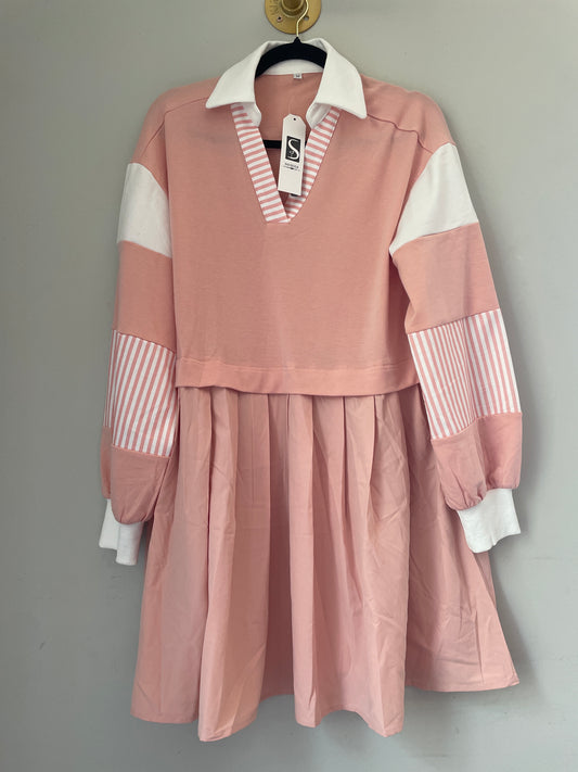 M NWT Pink Sweater + Tennis Skirt Dress