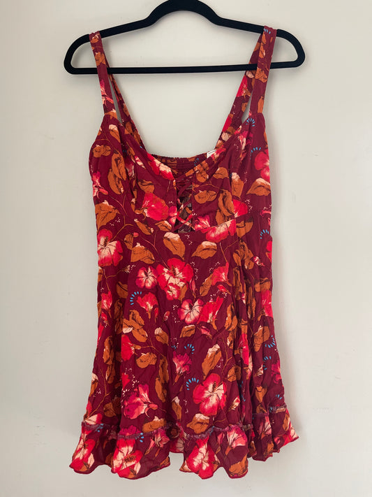 S Free People Intimately Red Floral Tank