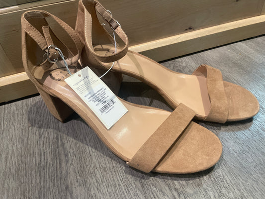 11 NWT A New Day Ankle Strap Block Heel Sandals – Tan