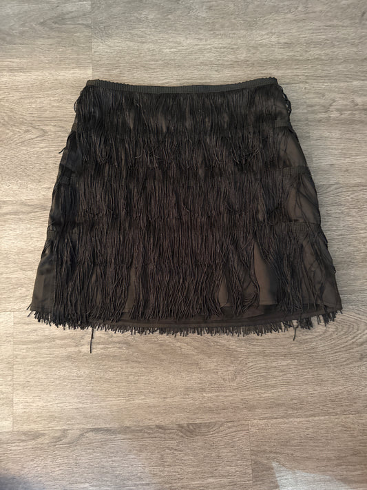 S Le Lis Black Tassel Flapper Skirt