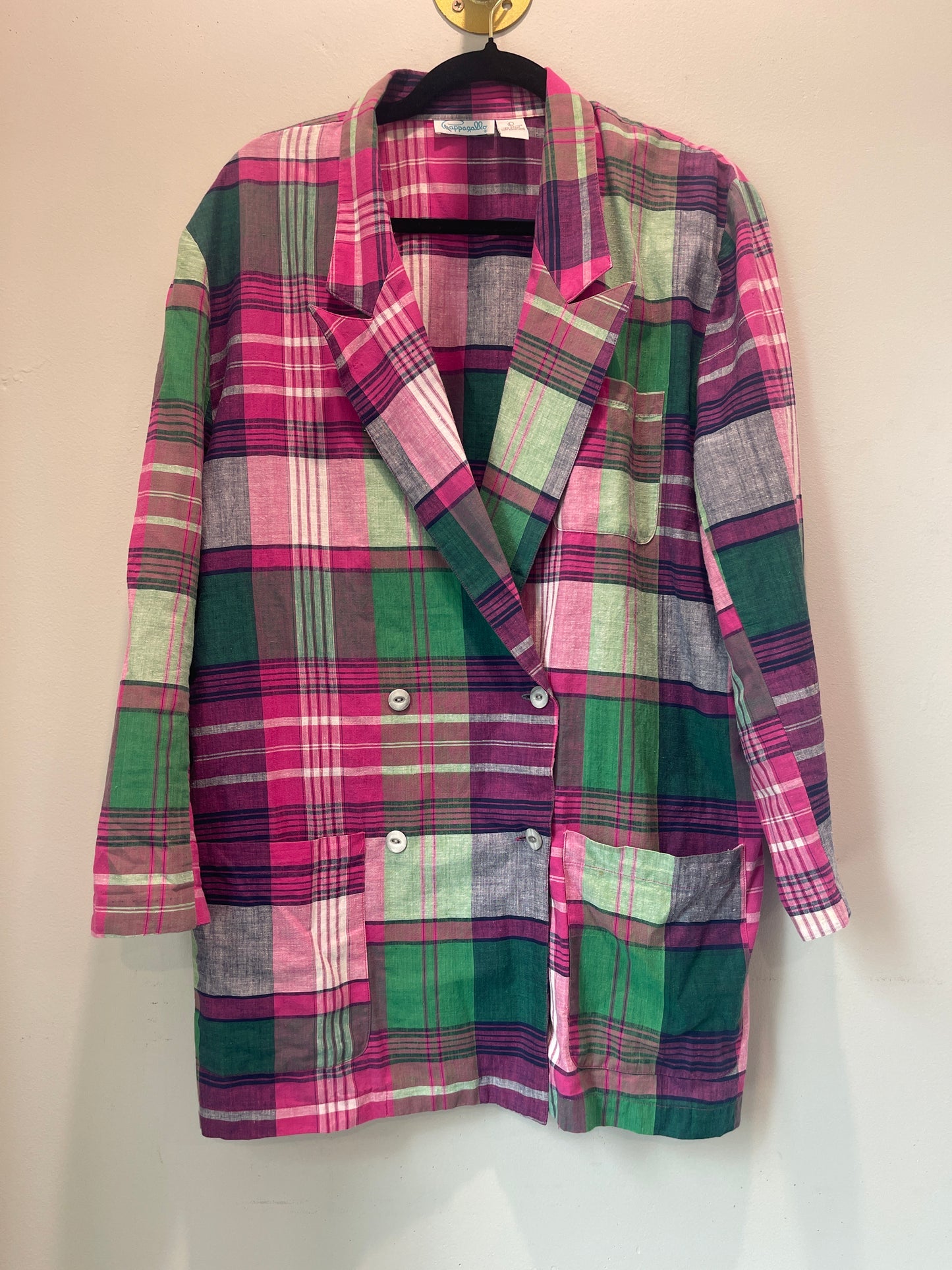 L Pappagallo Vintage Plaid Blazer