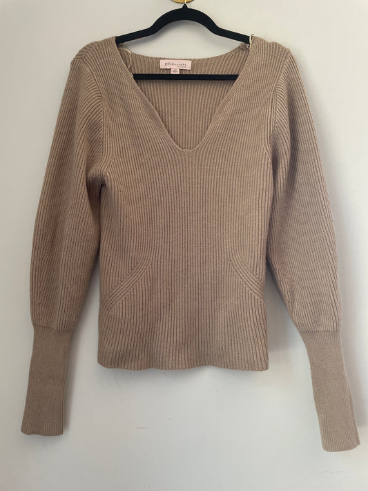 L Philosophy Brown Knit Sweater